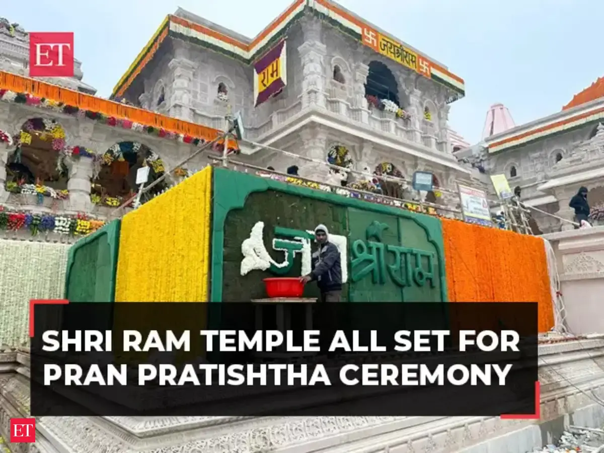 Ayodhya Ram Mandir: Shri Ram Janmabhoomi Temple all set for the Pran ...