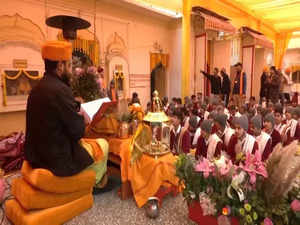Special prayers, celebrations underway at Jammu's Raghunath temple on Pran Pratishtha day