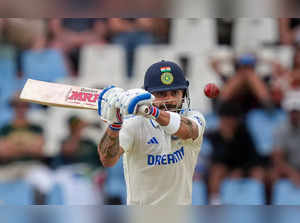 Centurion: India's Virat Kohli bats during the third day of the first Test crick...