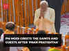 PM Modi greets the saints and guests after the Ram Mandir consecration ceremony conclusion