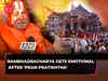 Ayodhya: Jagadguru Rambhadracharya gets emotional after ‘Pran Pratishtha’ ceremony