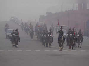 New Delhi: President's Bodyguards during rehearsal for the Republic Day Parade 2...