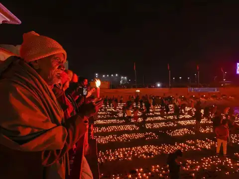 Temple illuminated