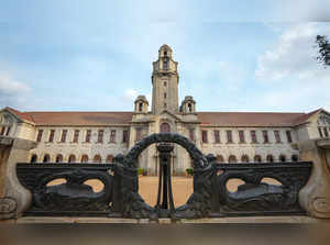 Bengaluru: Logo of Indian Institute of Science (IISc) seen at the university's c...