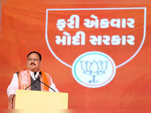 Gandhinagar, Jan 23 (ANI): BJP National President JP Nadda addresses the inaugur...