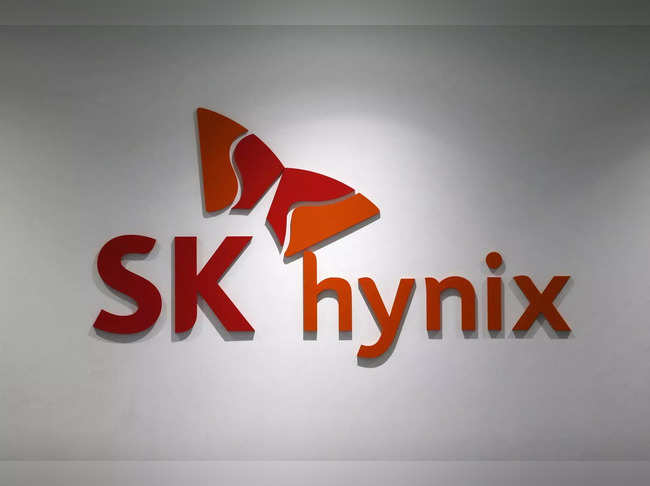 FILE PHOTO: The logo of SK Hynix is seen in Seongnam