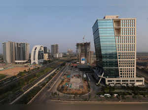 A general view of office buildings at the Gujarat International Finance Tec-City (GIFT) at Gandhinagar