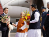 French President Emmanuel Macron arrives in Jaipur, to hold roadshow with PM Modi