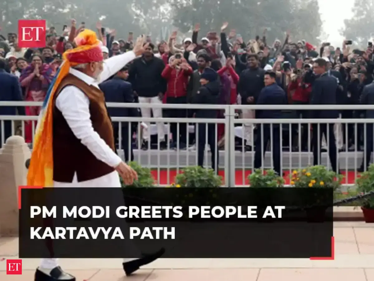 75th Republic day parade: PM Modi breaks protocol, greets people at ...