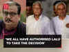 Bihar political crisis: We all have authorised Lalu Yadav to take the decision, says RJD MP Manoj Kumar Jha
