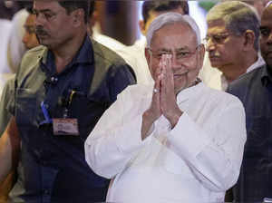 Mumbai: Bihar Chief Minister Nitish Kumar arrives for the meeting of Indian Nati...