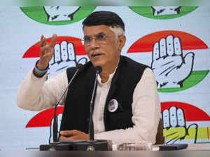New Delhi: Congress leader Pawan Khera addresses a press conference, in New Delh...