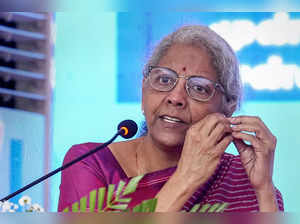 Chennai: Union Finance Minister Nirmala Sitharaman speaks during a ‘Viksit Bhara...