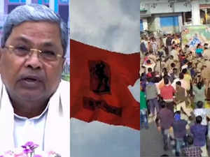 karnataka hanuman flag row flag removed in mandya village locals protest police used force