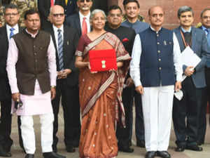 Nirmala Sitharaman takes tablet in bahi-khata style red pouch to Parliament to present Budget