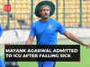 Karnataka skipper Mayank Agarwal admitted to ICU in Agartala after falling sick on flight