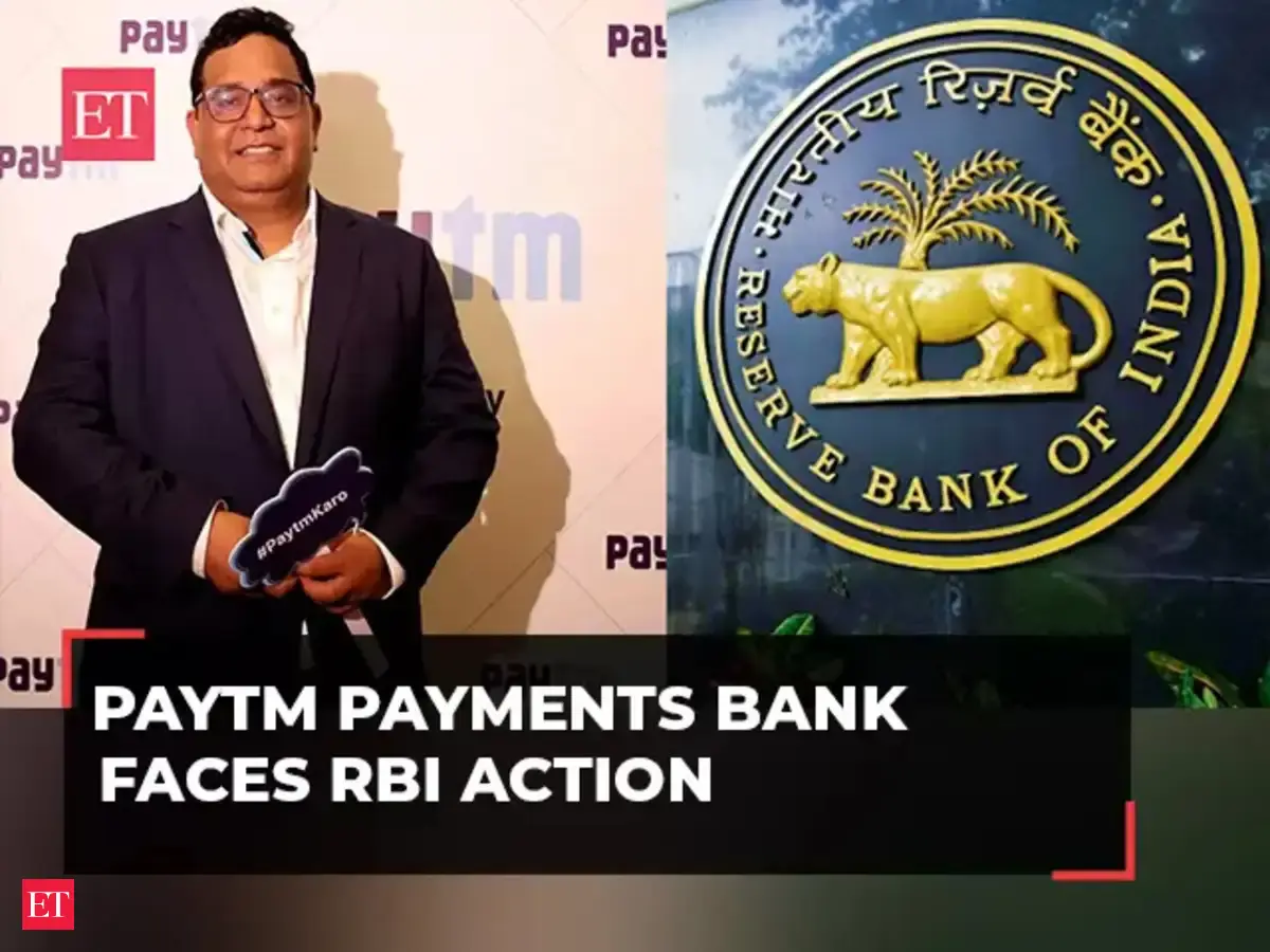 RBI bars Paytm Payments Bank from accepting deposits after February 29 ...
