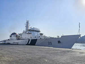 **EDS: IMAGE VIA PRO (DEFENCE)** Muscat: The Indian Coast Guard Ship Sajag, an O...