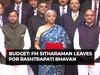 Budget 2024: FM Nirmala Sitharaman leaves for Rashtrapati Bhavan