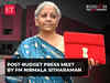 Union BudgET 2024: Post-budget press conference by FM Nirmala Sitharaman and team | Live