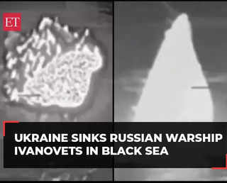 Ukraine's sea drone sinks Russia's warship in Black Sea; video surfaces