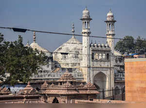 Varanasi: The Gyanvapi mosque, in Varanasi. Police stopped Shankaracharya Avimuk...
