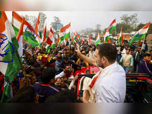 Murshidabad: Congress leader Rahul Gandhi during the 'Bharat Jodo Nyay Yatra', i...