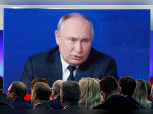 Russian President Vladimir Putin meets with his confidants for the 2024 election in Moscow