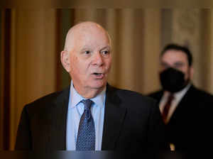 FILE PHOTO: U.S. Senator Ben Cardin (D-MD) speaks to reporters before assuming the chairmanship of the Senate Foreign Relations Committee on Capitol Hill in Washington