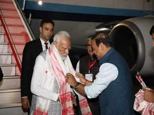 PM Modi arrives in Assam to launch projects worth Rs 11,599 crore