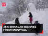 J&K: Fresh snowfall turns Srinagar into winter wonderland