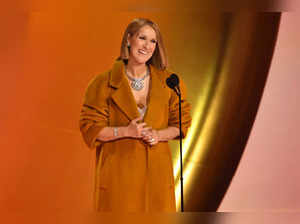 Celine Dion presents Album of the Year award at the Grammys amidst battle with Stiff Person Syndrome