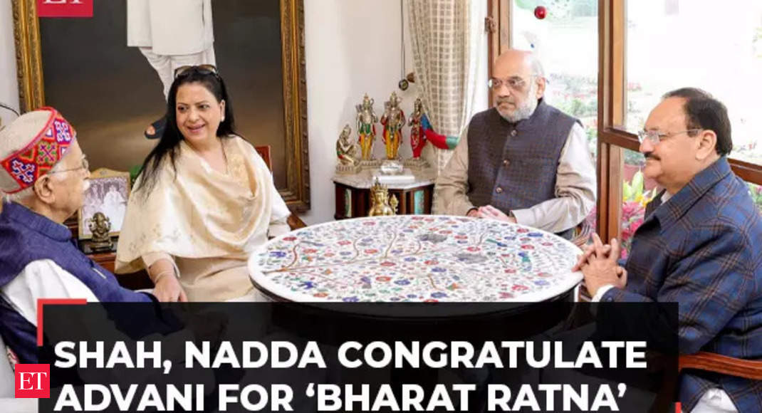 Amit Shah, BJP chief JP Nadda congratulate LK Advani for ‘Bharat Ratna’
