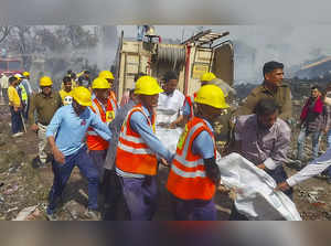 Harda: Rescue work underway after blast and fire at a firecracker factory, in Ha...