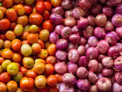 Tomatoes and onions