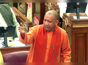 Lucknow, Feb 07 (ANI): Uttar Pradesh Chief Minister Yogi Adityanath addresses th...