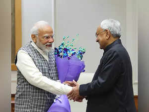 Delhi: Bihar CM Nitish Kumar meets PM Modi