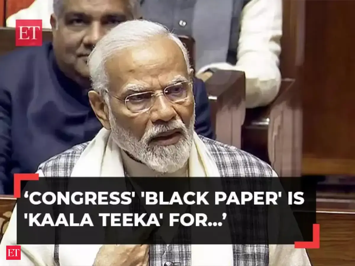 black paper: PM Modi's 'kala teeka' jibe on Congress' 'Black Paper ...