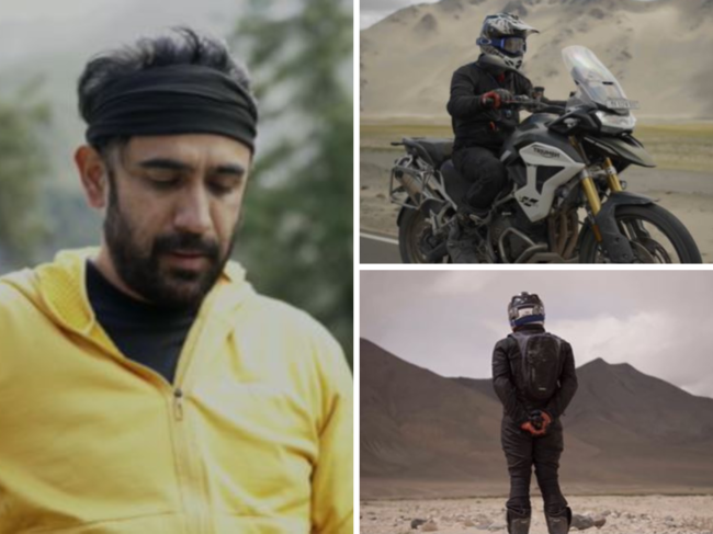 Amit Sadh in 'Motorcycle Saved My Life' documentary.