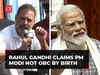 Rahul Gandhi claims PM Modi not OBC by birth; BJP hits back
