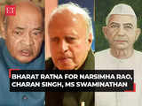 Bharat Ratna announcement: Highest civilian award for Narsimha Rao, Charan Singh & MS Swaminathan