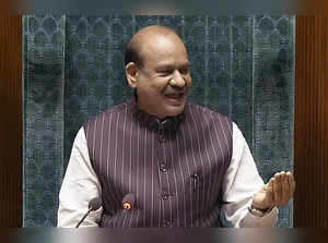 New Delhi, Feb 8 (ANI): Lok Sabha Speaker Om Birla conducts the proceedings of t...