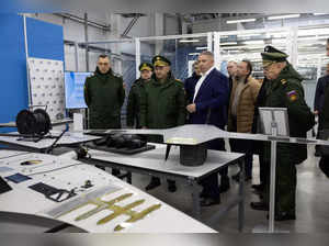 Russian Defence Minister Shoigu inspects drone production in Udmurtia