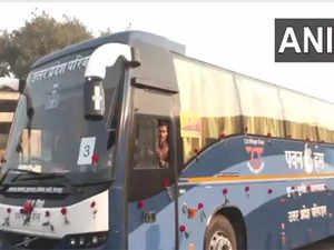 With 'Jai Shree Ram' chants, UP MLAs leave on buses for Ram Lala darshan in Ayodhya