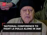 National Conference to fight Lok Sabha elections alone in J&K, says Farooq Abdullah