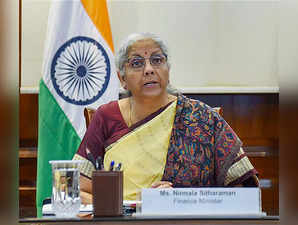 New Delhi: Union Minister for Finance and Corporate Affairs Nirmala Sitharaman p...