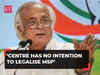 Congress leader Jairam Ramesh criticises Centre: 'Govt has no intention to legalise MSP'