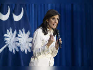 US Republican presidential hopeful and former UN ambassador Nikki Haley speaks during a campaign event at The Magnolia Room event facility in Rock Hill, South Carolina, on February 18, 2024.