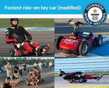 Student converts electric toy car into racing car, sets new world record