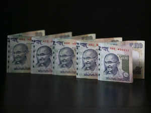 Indian Rupee notes are seen in this picture illustration taken in Mumbai